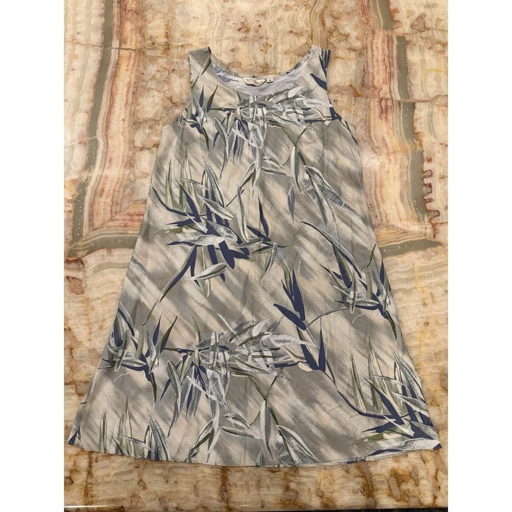 Tori Richard Honolulu Tropical Print Sleeveless Shift Dress Women's Medium